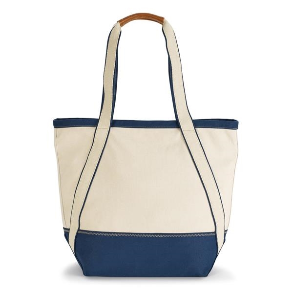 Cotton tote bag with simulated leather carry handles... from ASI 56070 Gemline / Gemline®