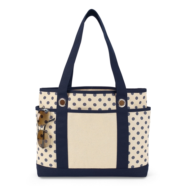 Preppy polka dot fashion tote bag.... from ASI 56070 Gemline / Gemline®