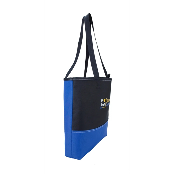 Polyester tote bag with pen loop, 3.5" shoulder straps and contrast... from ASI 56070 Gemline / Gemline®