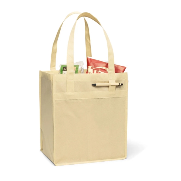 Non woven deluxe grocery shopper with 24" shoulder straps.... from ASI 56070 Gemline / Gemline®