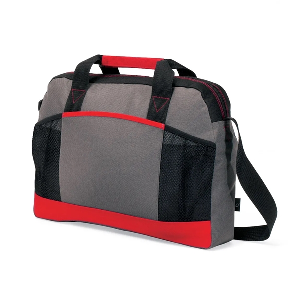 Polyester portfolio with adjustable shoulder strap and ID window on back.... from ASI 56070 Gemline / Gemline®
