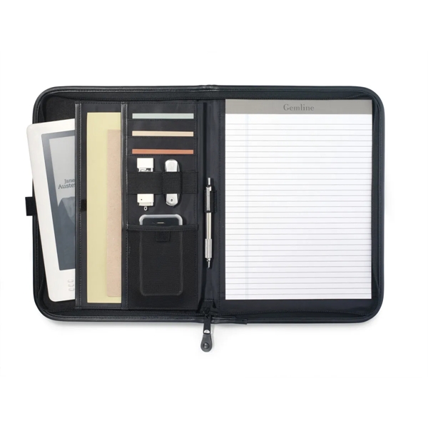 Vegan leather E-Padfolio with zippered closure and 8 1/2 x 11... from ASI 56070 Gemline / Gemline®