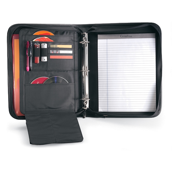 Calculator ring-folio with multi-function organizer and zippered closure.... from ASI 56070 Gemline / Gemline®