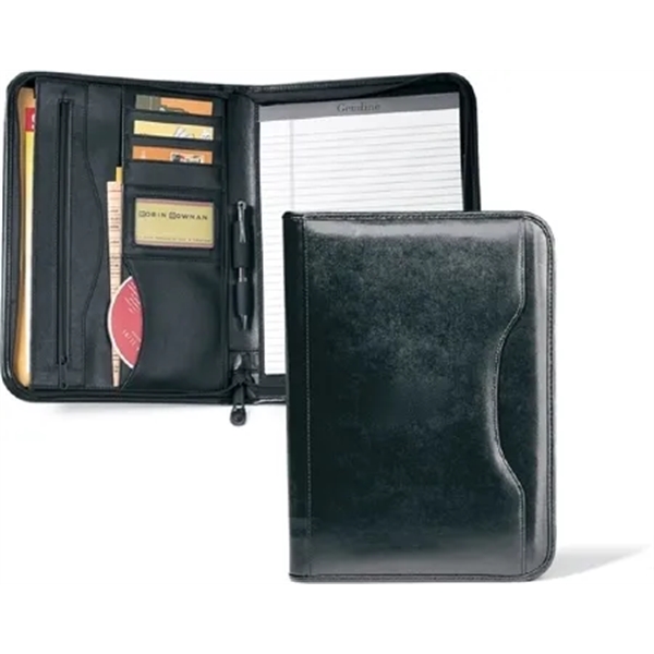 Vintage leather padfolio with inside zippered pocket and 8 1/2 x... from ASI 56070 Gemline / Gemline®