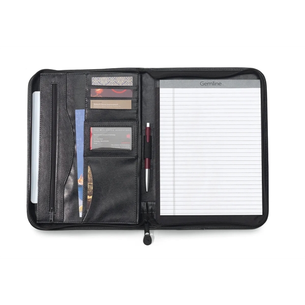 Vintage leather padfolio with inside zippered pocket and 8 1/2 x... from ASI 56070 Gemline / Gemline®