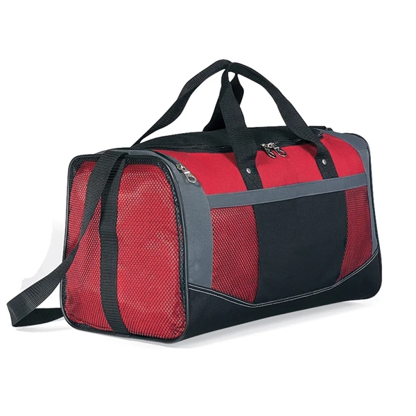 Polyester sport bag with side and front mesh pockets.... from ASI 56070 Gemline / Gemline®