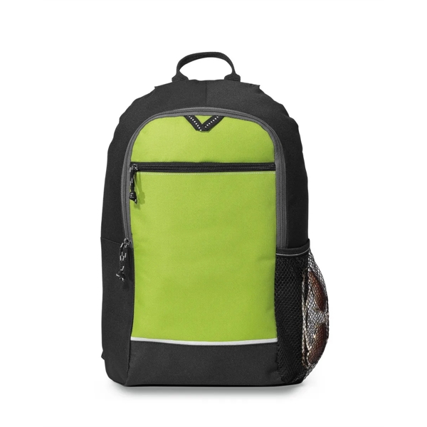 600D polyester backpack with front zippered pocket.... from ASI 56070 Gemline / Gemline®