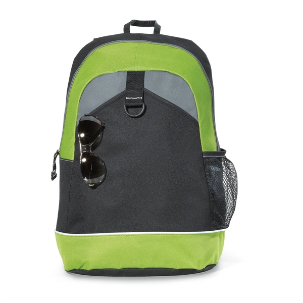 Polyester backpack with top grab handle and side mesh water bottle... from ASI 56070 Gemline / Gemline®