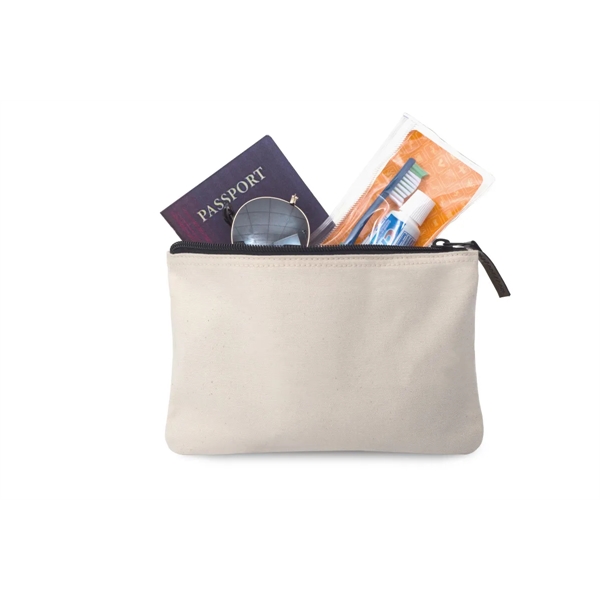 Cotton pouch with top zippered closure and interior pocket divider.... from ASI 56070 Gemline / Gemline®