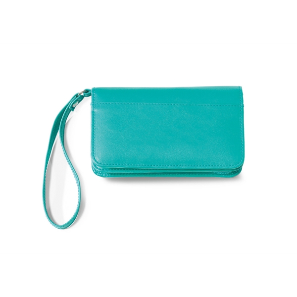 Simulated leather wristlet wallet with front pocket.... from ASI 56070 Gemline / Gemline®