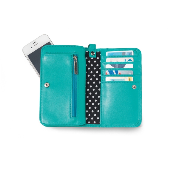 Simulated leather wristlet wallet with front pocket.... from ASI 56070 Gemline / Gemline®