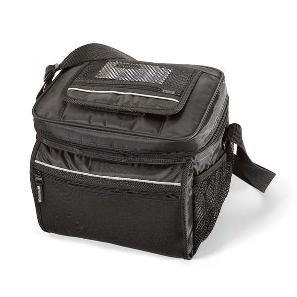 Junior cooler with a 12-can capacity and side mesh pocket.... from ASI 56070 Gemline / Gemline®