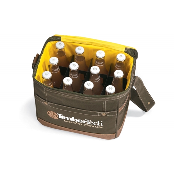 12-bottle/18-can polyester cooler with collapsible removable 12-bottle divider.... from ASI 56070 Gemline / Gemline®
