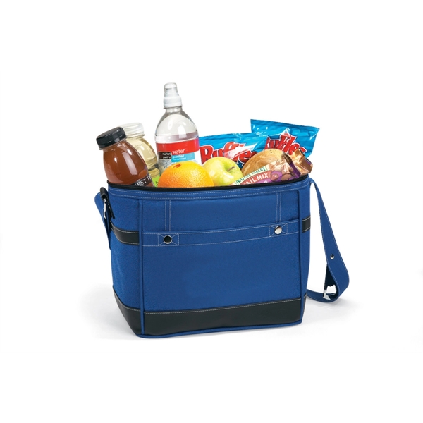 12-bottle/18-can polyester cooler with collapsible removable 12-bottle divider.... from ASI 56070 Gemline / Gemline®