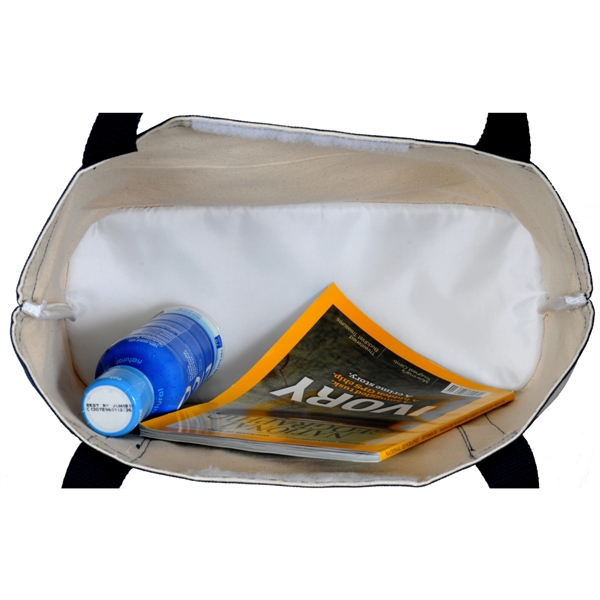 Cotton insulated tote with 10 can capacity, PEVA heat-sealed lining and... from ASI 56070 Gemline / Gemline®