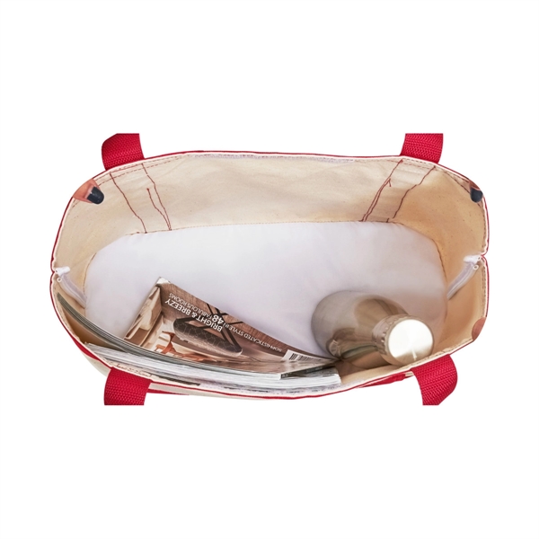 Cotton insulated tote with 10 can capacity, PEVA heat-sealed lining and... from ASI 56070 Gemline / Gemline®