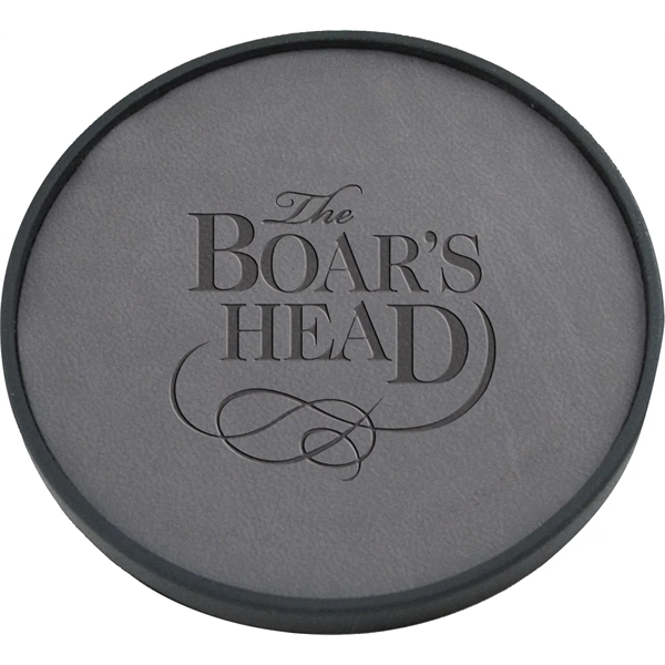 3 3/4" drink coaster made of polyurethane.... from ASI 71920 Moderne Glass Company Inc / MB Works Premium Line