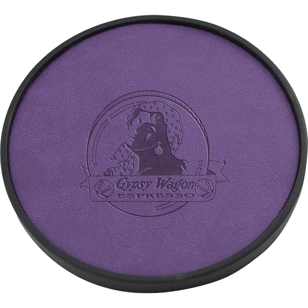 3 3/4" drink coaster made of polyurethane.... from ASI 71920 Moderne Glass Company Inc / MB Works Premium Line