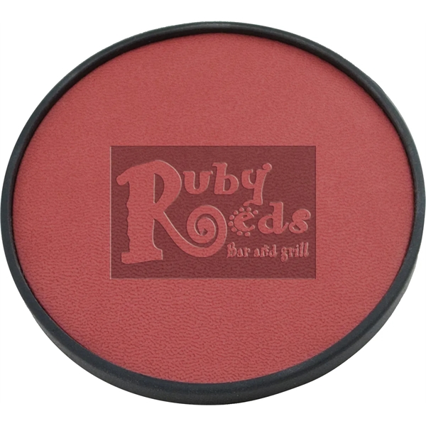 3 3/4" drink coaster made of polyurethane.... from ASI 71920 Moderne Glass Company Inc / MB Works Premium Line