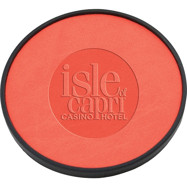 3 3/4" drink coaster made of polyurethane.... from ASI 71920 Moderne Glass Company Inc / MB Works Premium Line