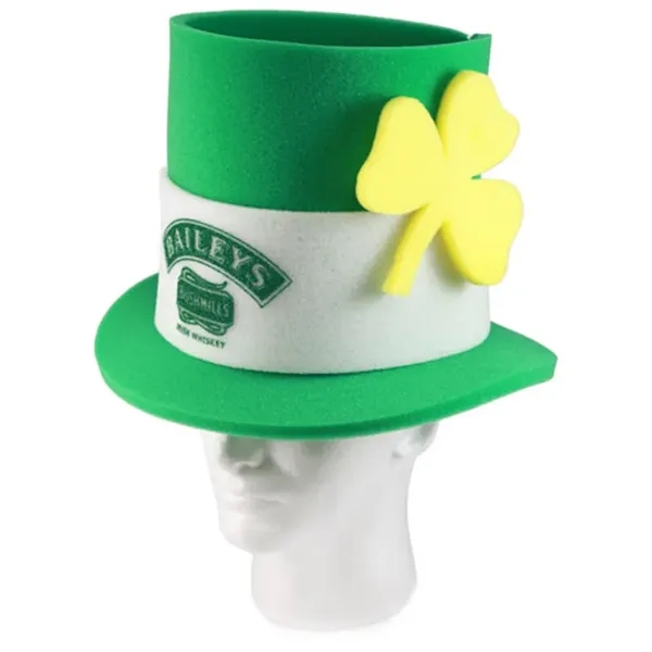 Festive foam top hat with yellow shamrock.... from ASI 54886 Foamworx / FoamWorx