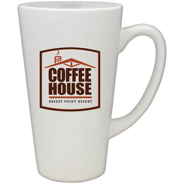 16 oz. ceramic mug offered in multiple colors with customization.... from ASI 71920 Moderne Glass Company Inc / Glass America®