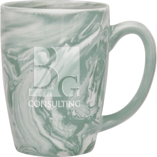 16 oz. ceramic mug with marbleized design and easy grip handle.... from ASI 71920 Moderne Glass Company Inc / Glass America®