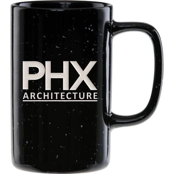 18 oz. ceramic mug with a retro granite design and speckled... from ASI 71920 Moderne Glass Company Inc / Glass America®