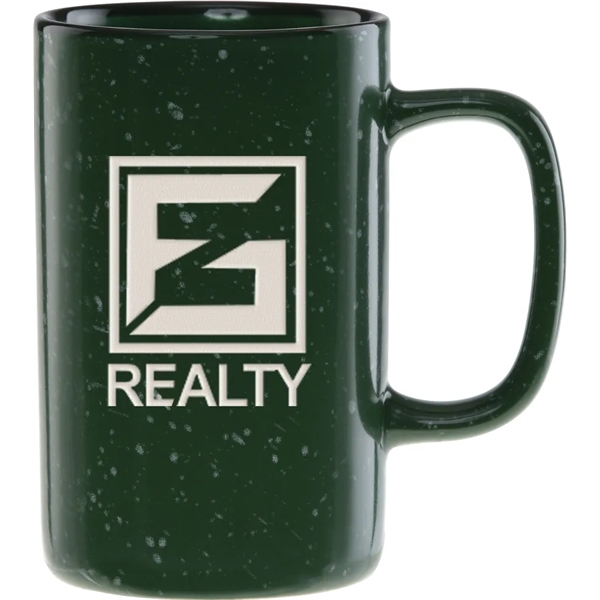 18 oz. ceramic mug with a retro granite design and speckled... from ASI 71920 Moderne Glass Company Inc / Glass America®