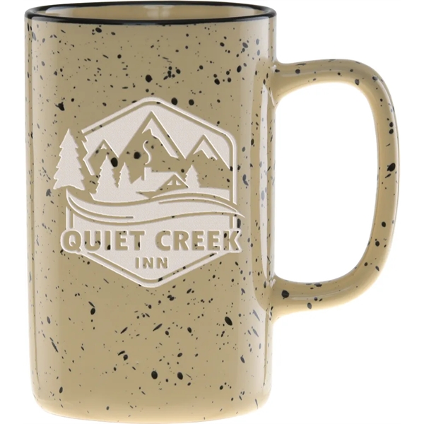 18 oz. ceramic mug with a retro granite design and speckled... from ASI 71920 Moderne Glass Company Inc / Glass America®