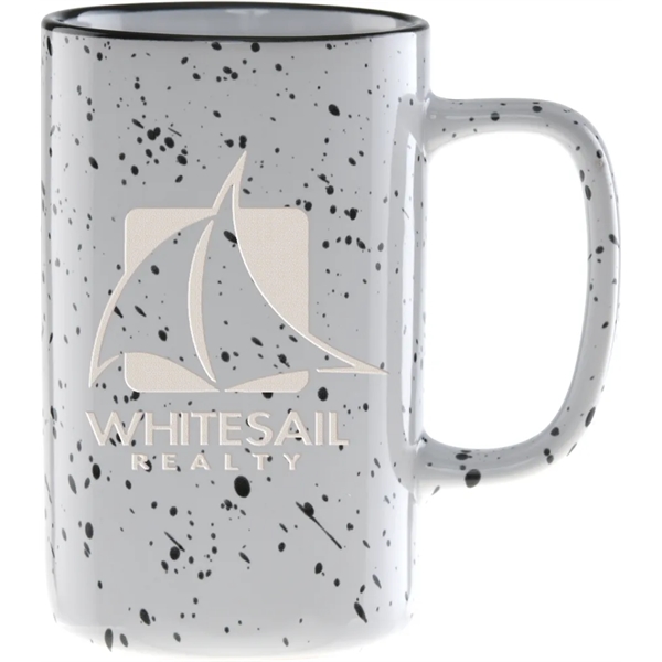 18 oz. ceramic mug with a retro granite design and speckled... from ASI 71920 Moderne Glass Company Inc / Glass America®