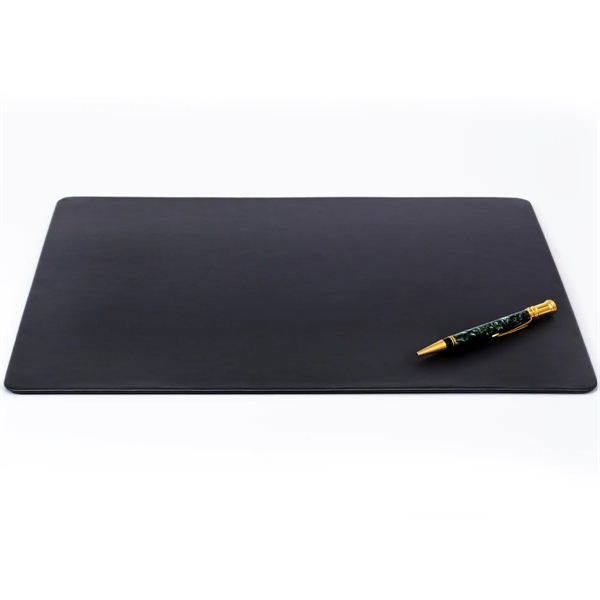 Black leatherette conference pad measuring 17" x 14" with a thin... from ASI 48125 Dacasso / DaCasso