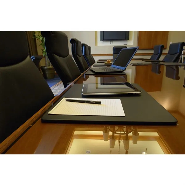 Black leatherette conference pad measuring 17" x 14" with a wrapped-edge... from ASI 48125 Dacasso / DaCasso
