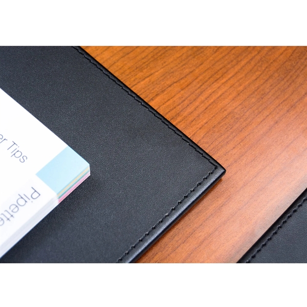 Black leatherette conference pad measuring 17" x 14" with stitched edging.... from ASI 48125 Dacasso / DaCasso