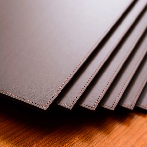 Chocolate brown leatherette conference pad measuring 17" x 14".... from ASI 48125 Dacasso / DaCasso