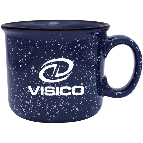 14 oz. ceramic mug with speckled glaze design and black halo... from ASI 71920 Moderne Glass Company Inc / Glass America®