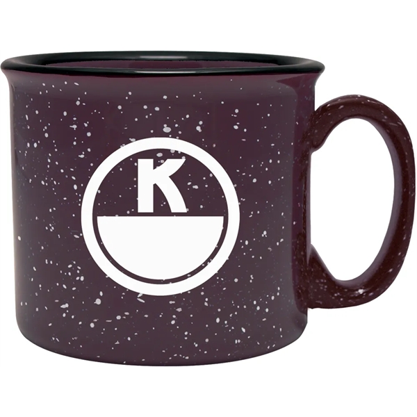 14 oz. ceramic mug with speckled glaze design and black halo... from ASI 71920 Moderne Glass Company Inc / Glass America®