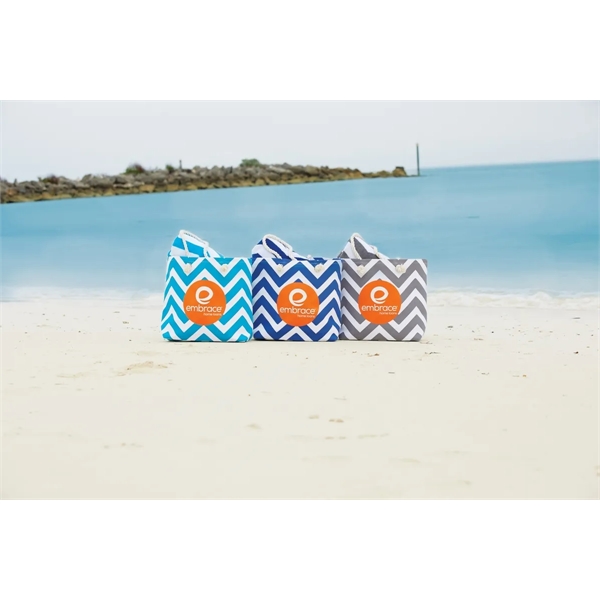 Monte Carlo tote with durable construction and a chevron pattern.... from ASI 91605 Towel Specialties