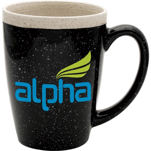 16 oz. ceramic mug with speckled glaze exterior and classic bistro... from ASI 71920 Moderne Glass Company Inc / Glass America®