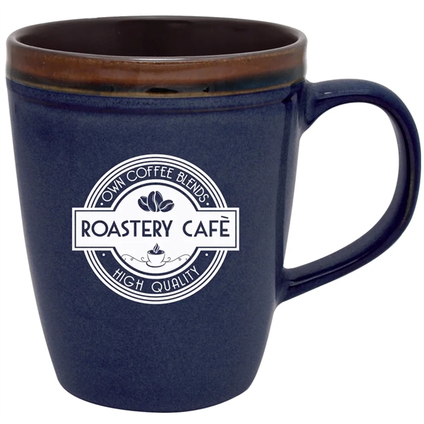 14 oz. reactive glaze mug with a rustic design.... from ASI 71920 Moderne Glass Company Inc / Glass America®