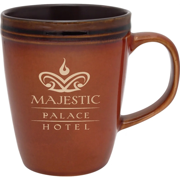 14 oz. reactive glaze mug with a rustic design.... from ASI 71920 Moderne Glass Company Inc / Glass America®