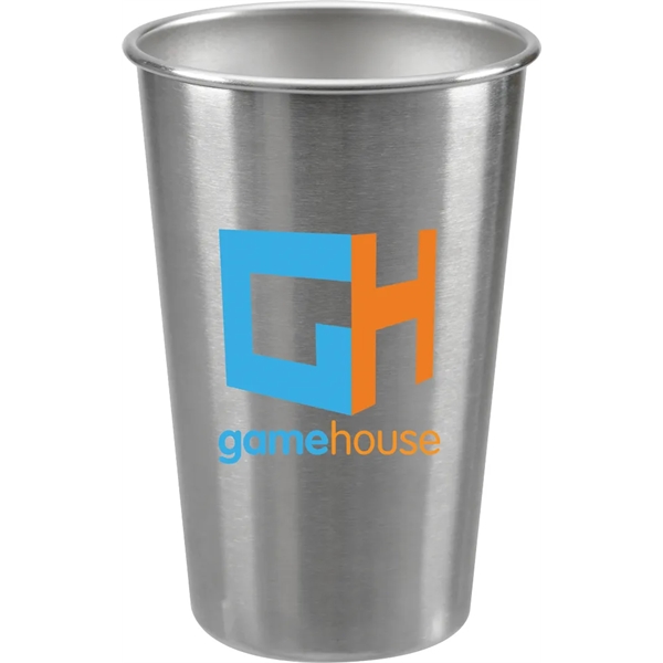 16 oz. stainless steel stadium pint glass with rolled lip.... from ASI 71920 Moderne Glass Company Inc / Glass America®