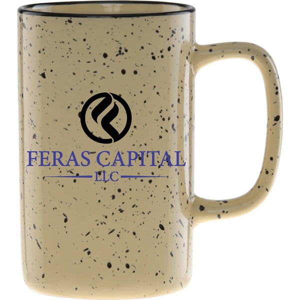 18 oz. ceramic mug with a retro granite design and speckled... from ASI 71920 Moderne Glass Company Inc / Glass America®