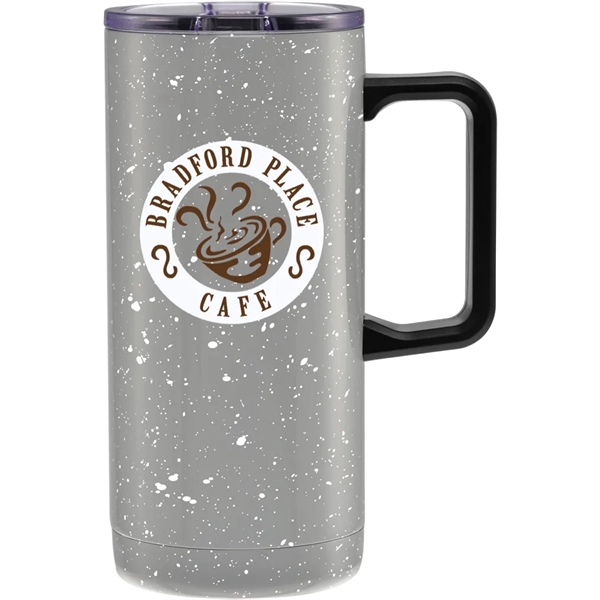 18 oz. travel mug made of stainless steel with double-wall construction.... from ASI 71920 Moderne Glass Company Inc / Glass America®