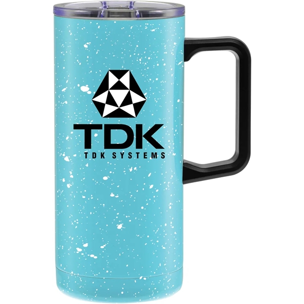 18 oz. travel mug made of stainless steel with double-wall construction.... from ASI 71920 Moderne Glass Company Inc / Glass America®