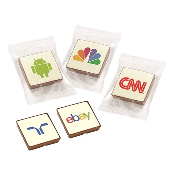 .1 oz. bite size Belgian chocolate square measuring 2.2"W  x... from ASI 71685 Midnite Snax®