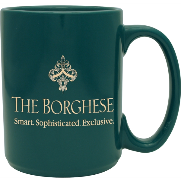 15 oz. ceramic mug with customization.... from ASI 71920 Moderne Glass Company Inc / Glass America®