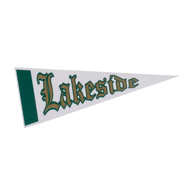 4" x 10" White felt pennants - great for coloring... from ASI 77280 Pepco Poms / Pepco Poms