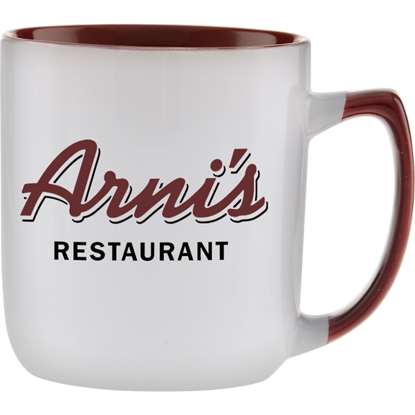 17 oz. ceramic mug with white exterior, colored interior and matching... from ASI 71920 Moderne Glass Company Inc / Glass America®