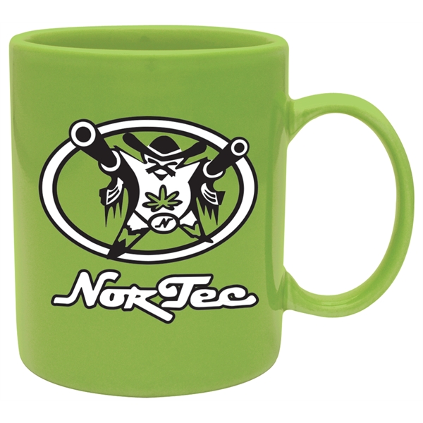 11 oz. ceramic mug with customization.... from ASI 71920 Moderne Glass Company Inc / Glass America®